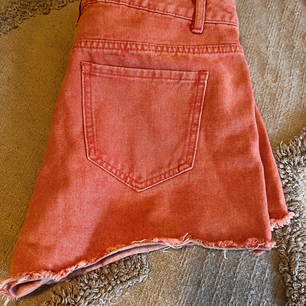 Sincerely Jules Pink Jean Shorts Frayed Hem - Picture 3 of 6